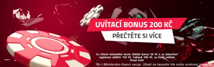 Bonus pendaftaran kasino tanpa deposit CZK 200