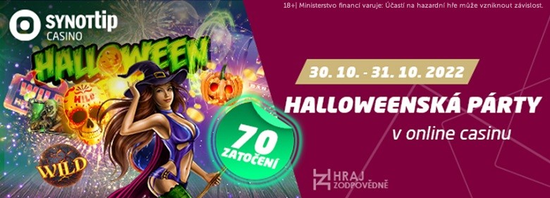Halloweenská párty s free spiny v casinu SYNOT TIP