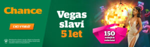 Chance Vegas: 5. narozeniny se 150 free spiny a turnajem