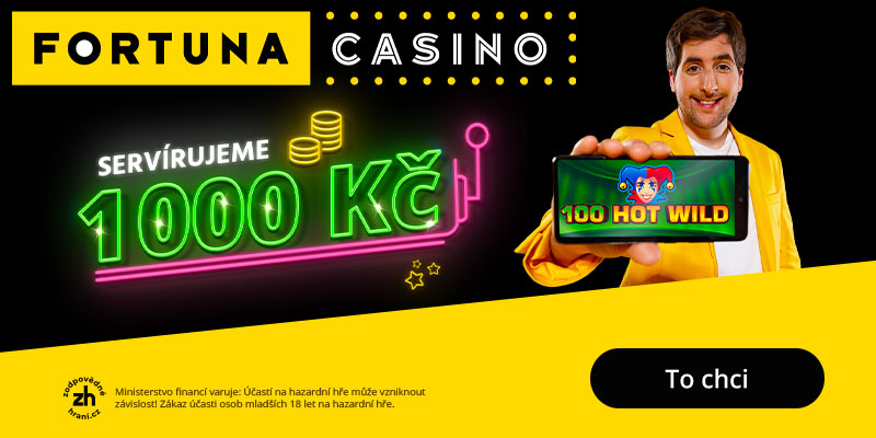 Kasino online Fortuna menawarkan bonus hingga 1.000 CZK