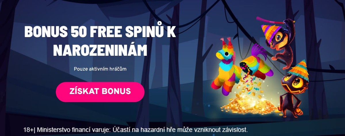 50 free spinů k narozeninám v casinu Apollo Games