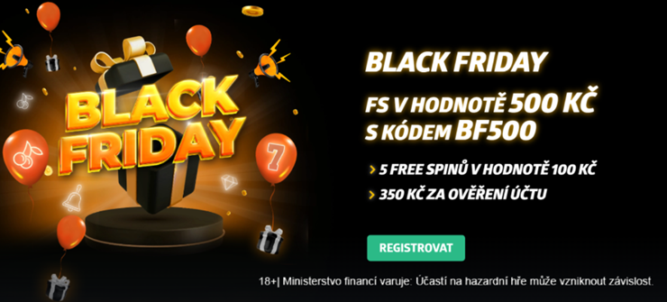 Betano Black Friday přináší free spiny v hodnotě 500 Kč