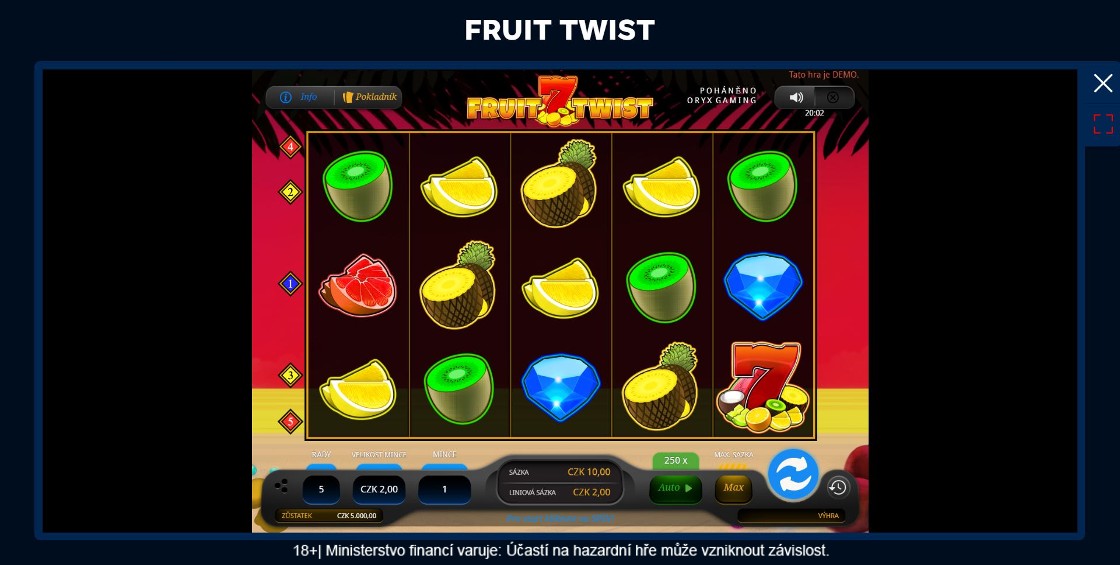 Automat Fruit Twist od Oryx Gamingu
